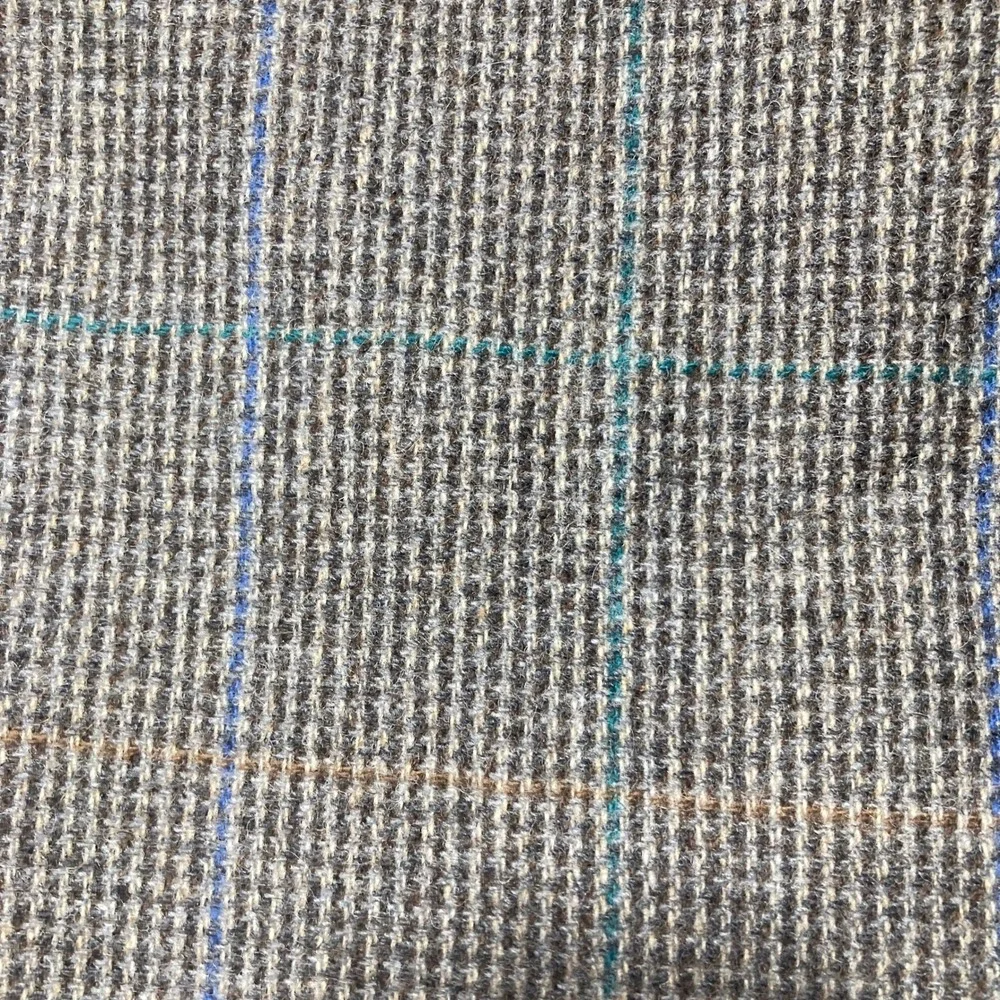 VTG F. Shay Sz 10 Pure Wool Plaid Pencil Gray plaid‎ Skirt Career Office Pockets